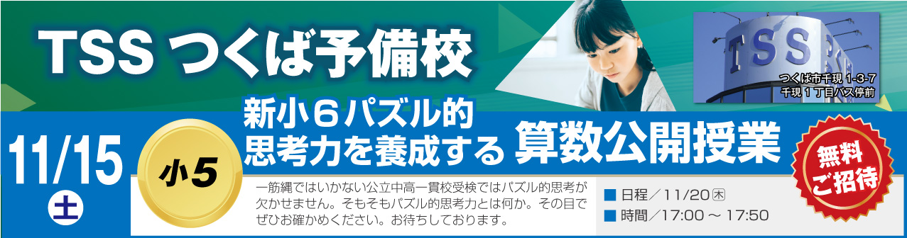 新小6パズル的思考力を養成する算数公開授業